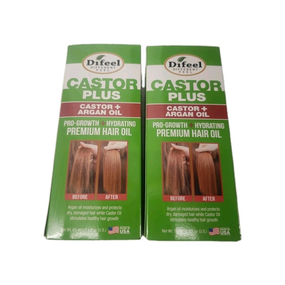 Difeel Castor Plus Argan - ProGrowth+ 2 Hydrating Hair Oil 2.5oz.